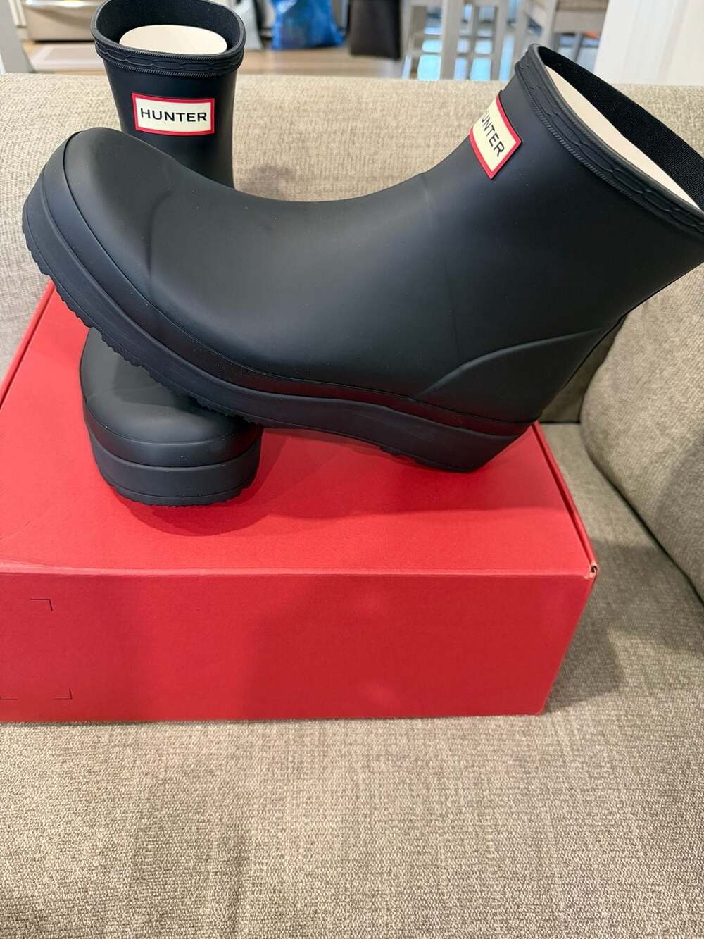 Hunter Original Play Short Rain Boots in Black size 11w